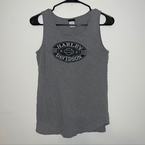 Harley Davidson Grey Graphic Tank Top